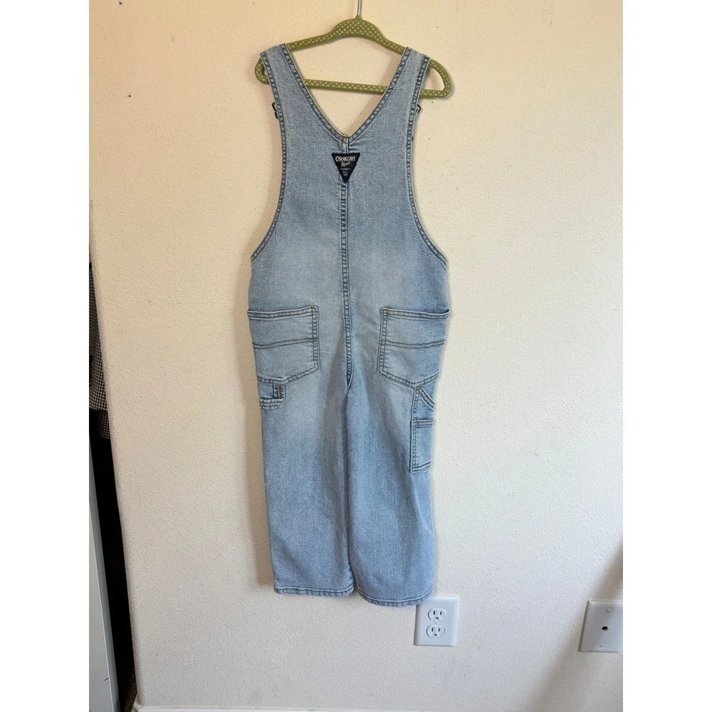 OshKosh B'gosh Denim Overalls Toddler 5T Light Wash Vestbak Carpenter Jeans